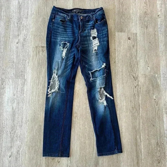 Womens Cato Premium Distressed Denim Jeans - 8 - Picture 1 of 8